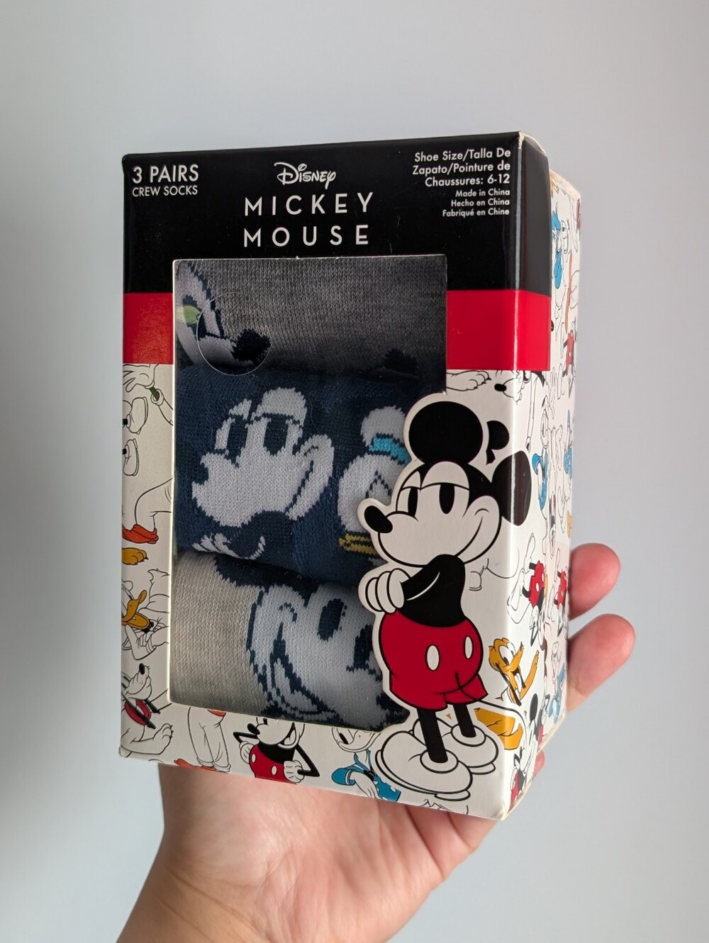 NWT 🏰 Disney Mickey Mouse Mens Sock Set Of 3